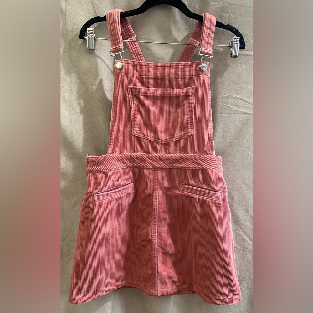 Pink H&M Corduroy Overall Dress